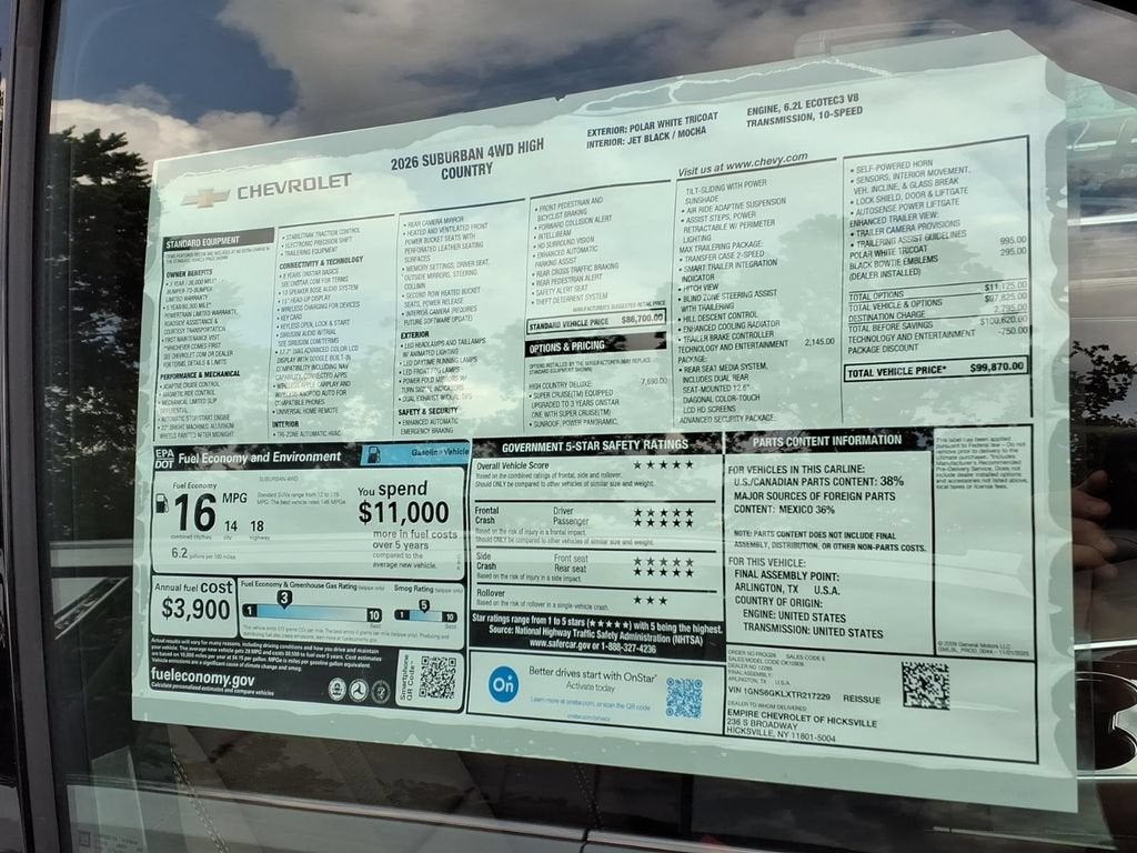 2026 Chevrolet Suburban High Country