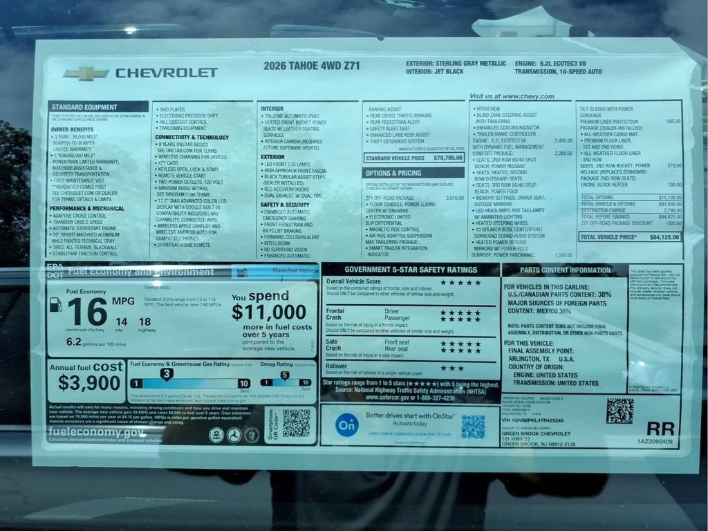 2026 Chevrolet Tahoe Z71