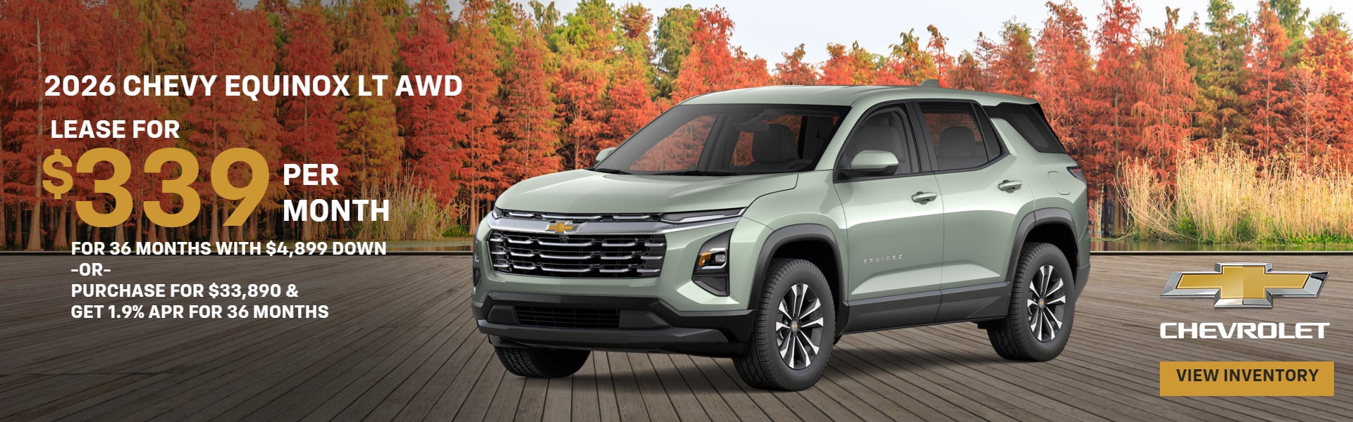 2026 Chevrolet Equinox LT AWD — $339/mo. 